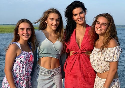 Angie Harmon with her daughters